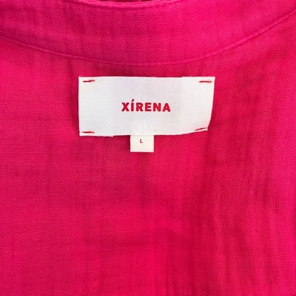 XiRENA Selene Cotton Gauze Midi Dress in Pink Raspberry - Picture 3 of 9